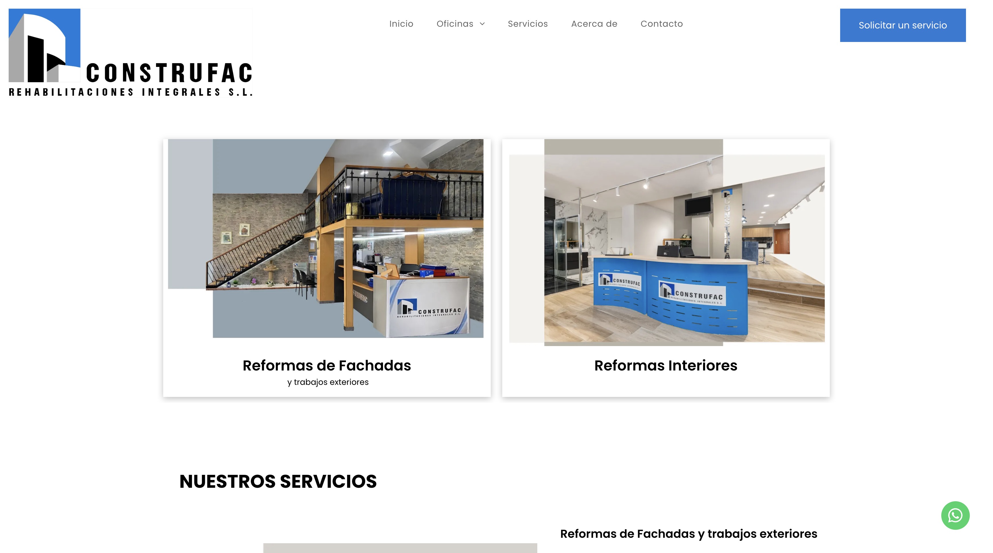 Ejemplo de web: Construfac