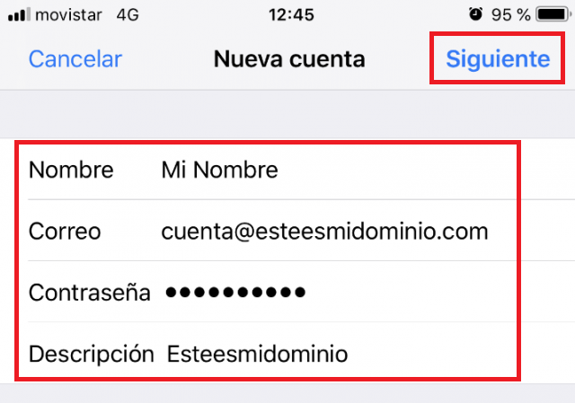 Dades del compte nou